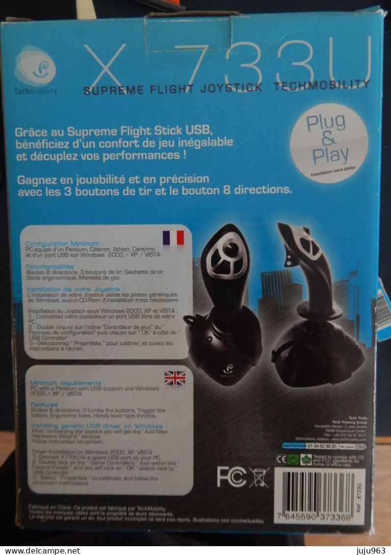 JOYSTICK X733U JAMAIS SERVI Boite Légèrement Abimé Compatible Windows 2000 XP VISTA  4 SCANS (voir Descriptif) - Autres & Non Classés