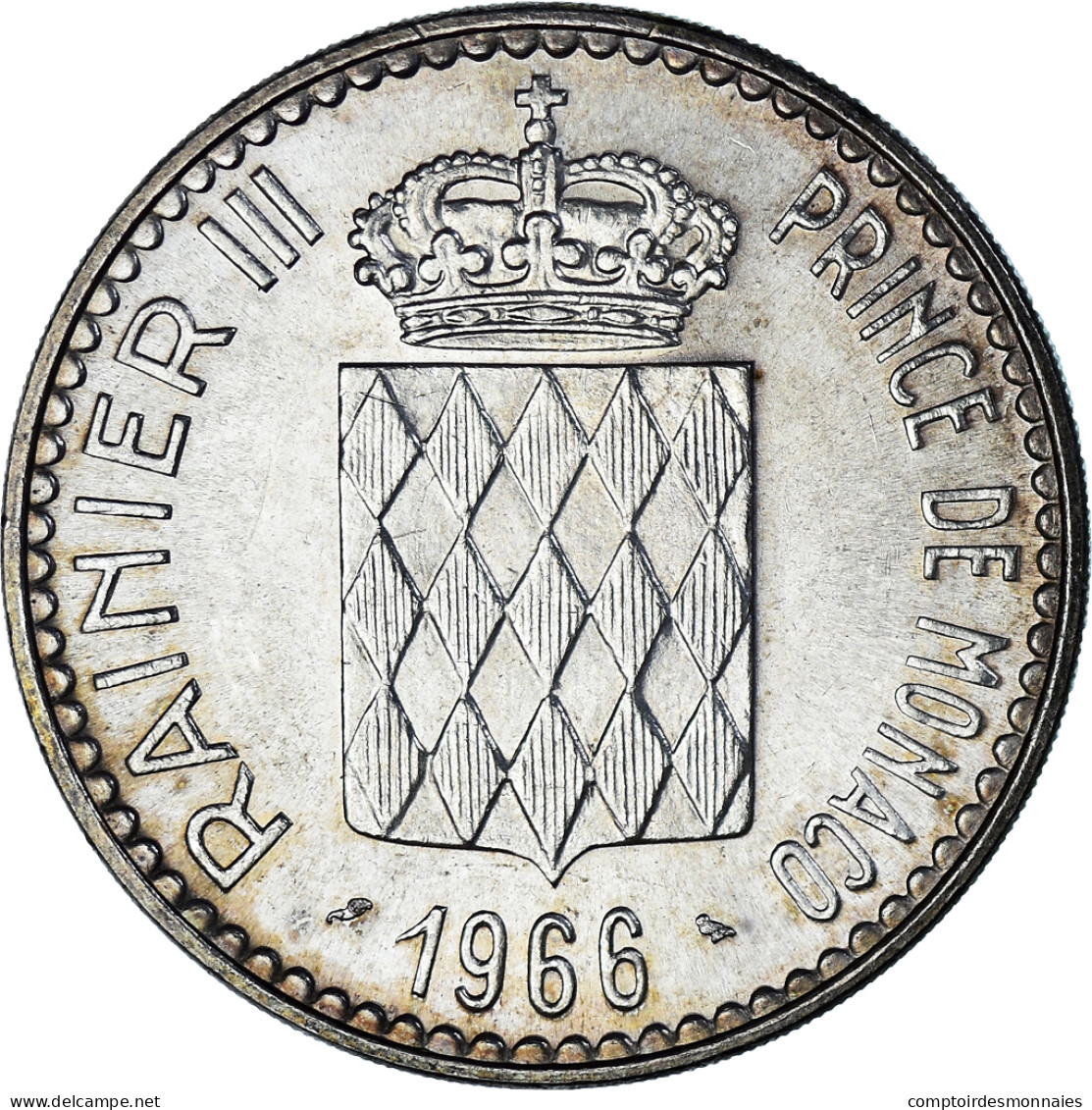 Monnaie, Monaco, Rainier III, 10 Francs, 1966, Monnaie De Paris, SUP, Argent - 1960-2001 Nouveaux Francs