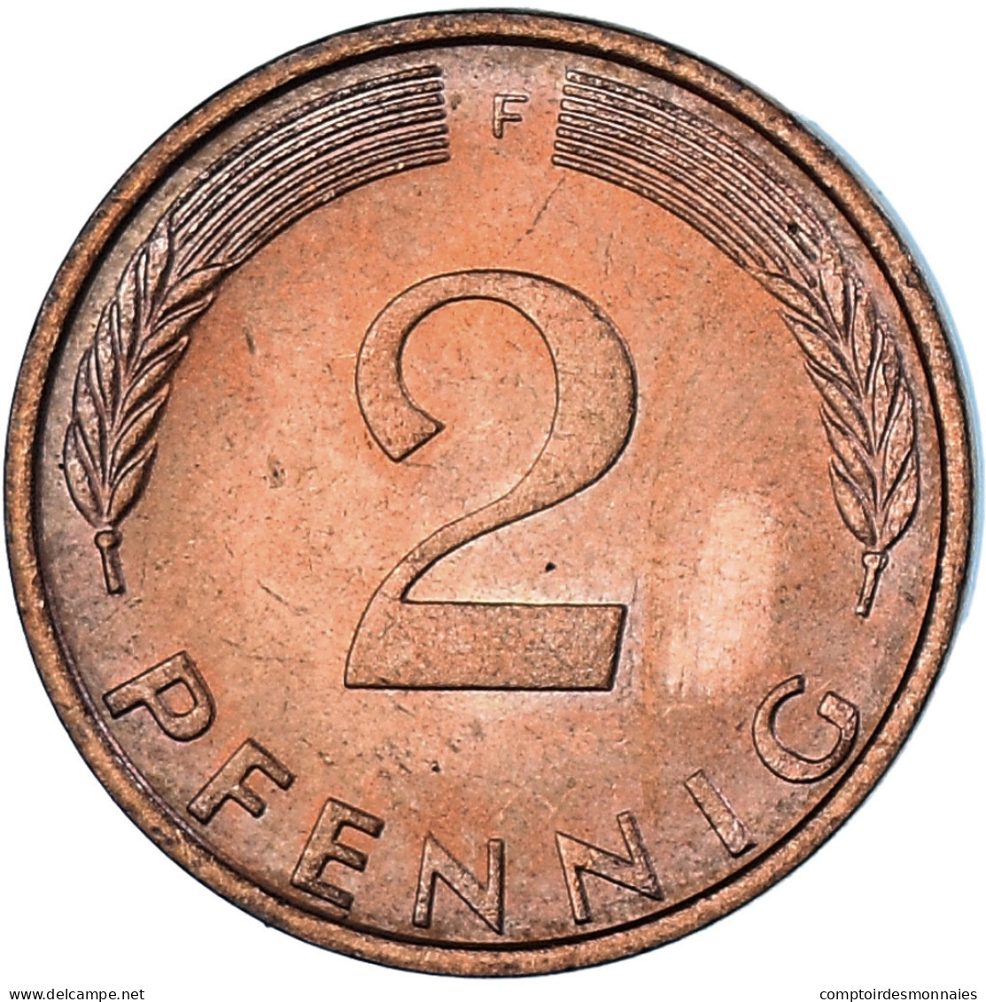 Monnaie, République Fédérale Allemande, 2 Pfennig, 1974, Stuttgart, TTB+ - 2 Pfennig