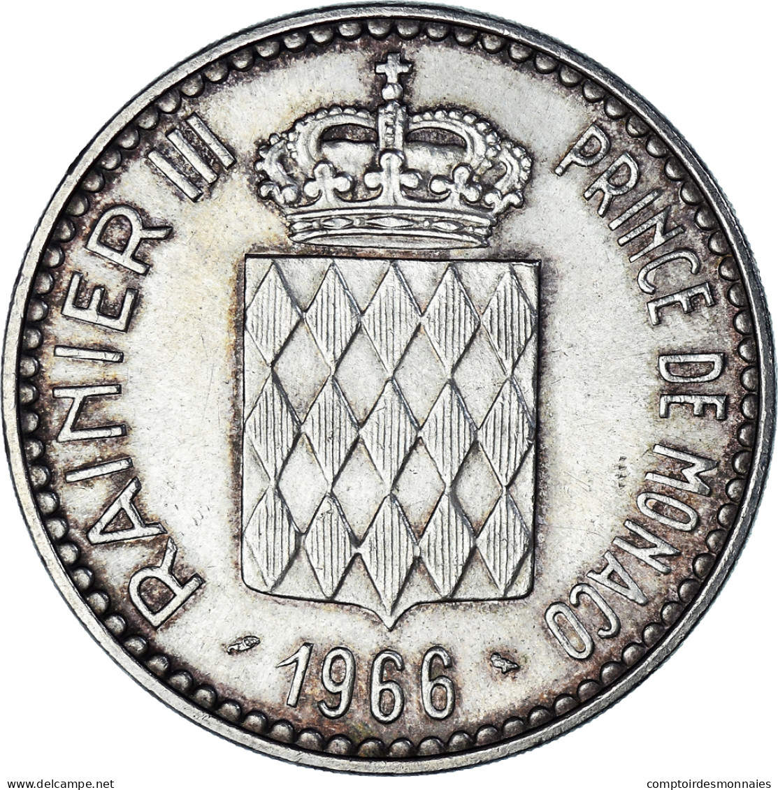 Monnaie, Monaco, Rainier III, 10 Francs, 1966, Monnaie De Paris, TTB+, Argent - 1960-2001 Nouveaux Francs