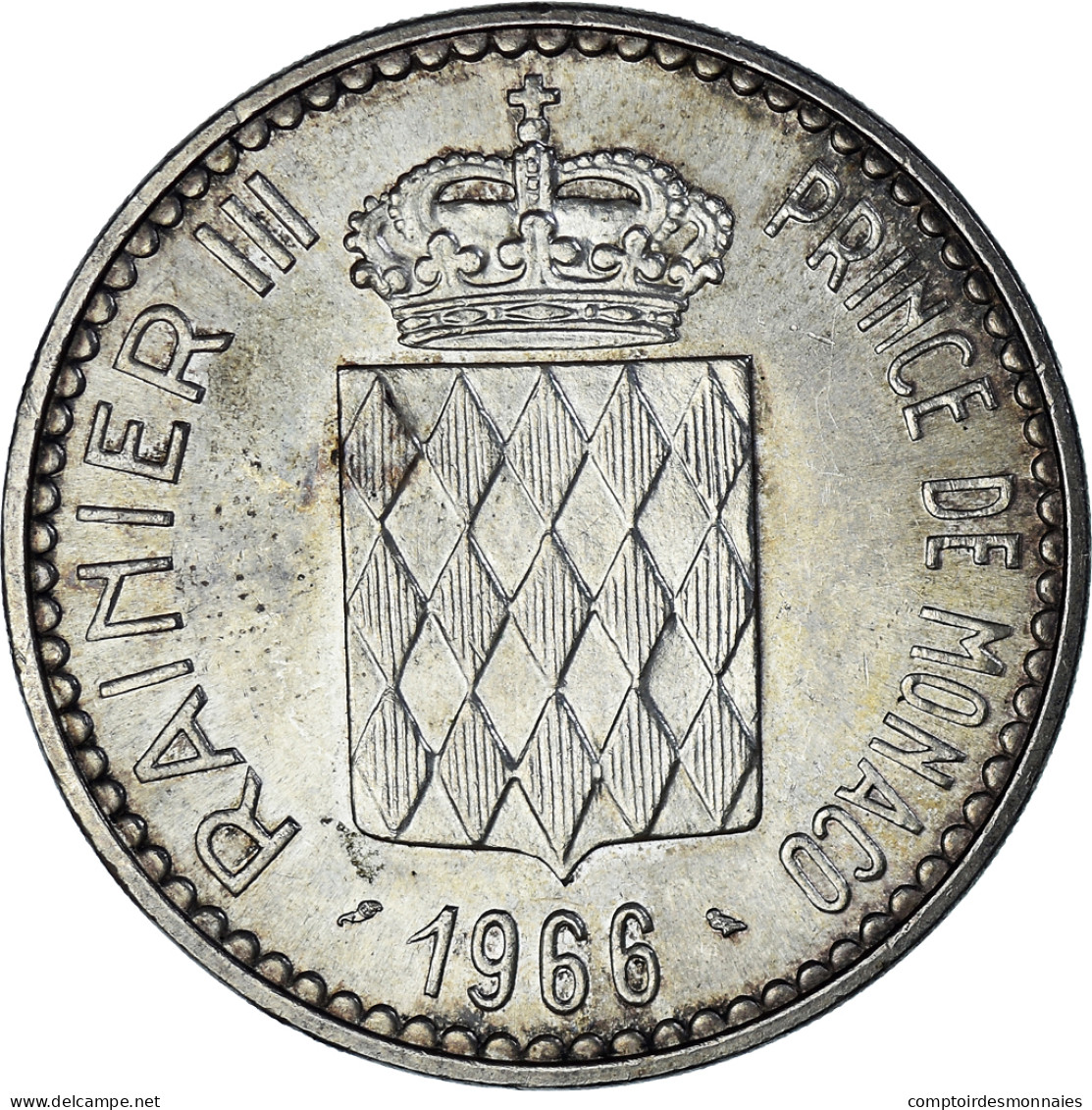 Monnaie, Monaco, Rainier III, 10 Francs, 1966, Monnaie De Paris, SUP, Argent - 1960-2001 Nouveaux Francs