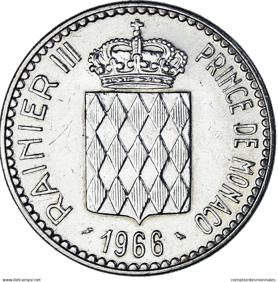 Monnaie, Monaco, Rainier III, 10 Francs, 1966, Monnaie De Paris, TTB, Argent - 1960-2001 Nouveaux Francs