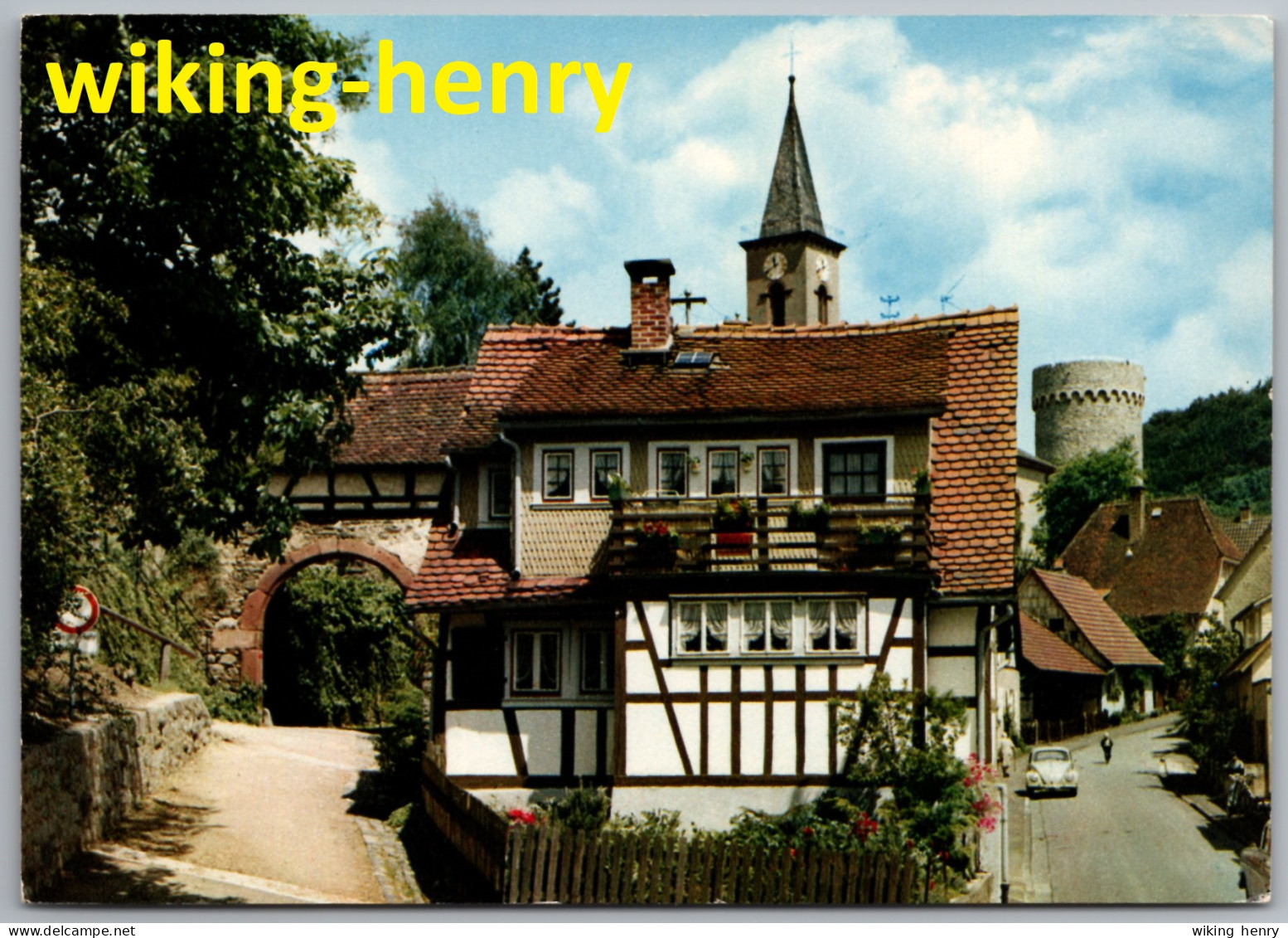 Lindenfels - Stadttor Mit Blick Zur Kirche 2 - Odenwald