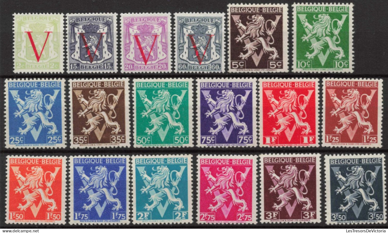 Belgique 1944 - COB 670/89 MNH ** + COB 674A/89A MNH ** - Cote 40,6 - Nuevos