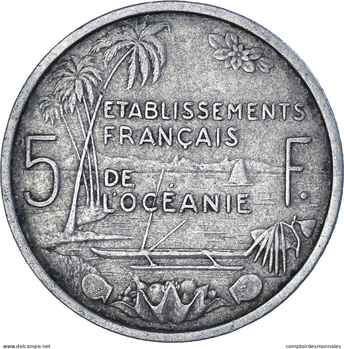 Monnaie, Polynésie Française, 5 Francs, 1952, TB+, Aluminium, KM:4 - Frans-Polynesië