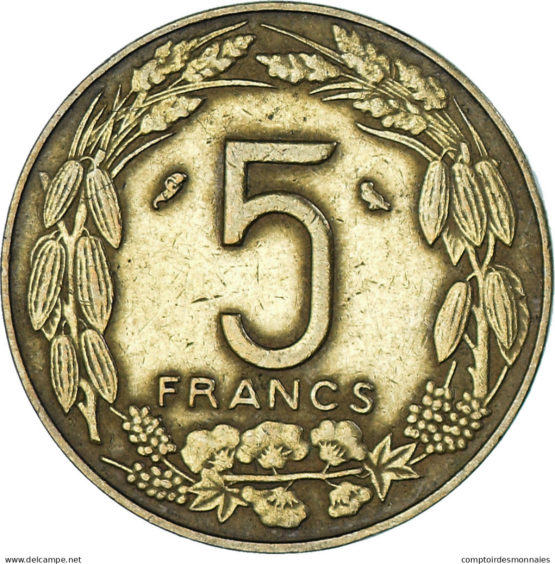 Monnaie, Cameroun, 5 Francs, 1970, Paris, TTB, Bronze-Aluminium, KM:10 - Camerun