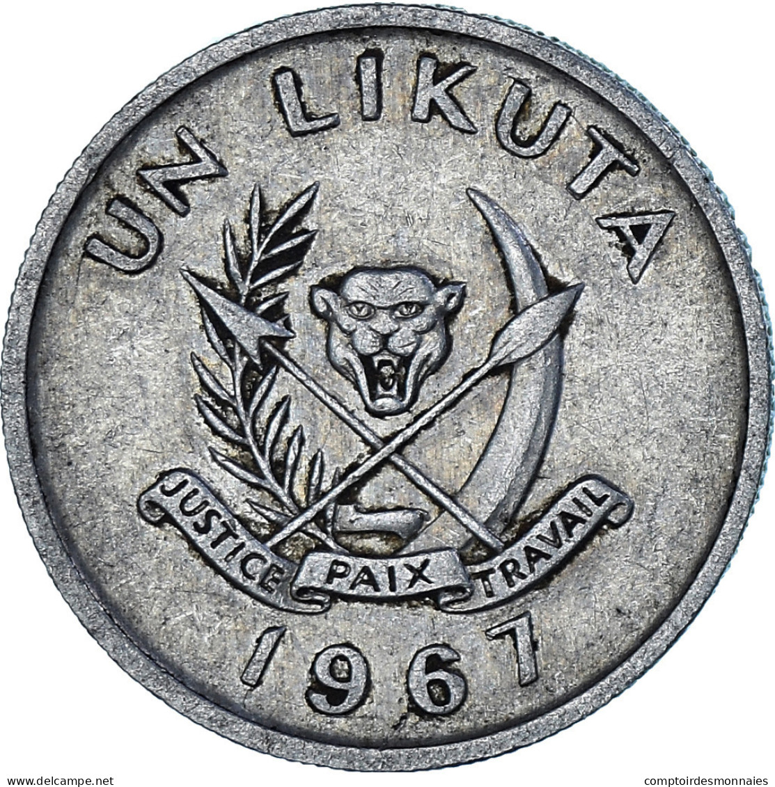 Monnaie, République Démocratique Du Congo, Likuta, 1967, TTB, Aluminium, KM:8 - Congo (Repubblica Democratica 1964-70)