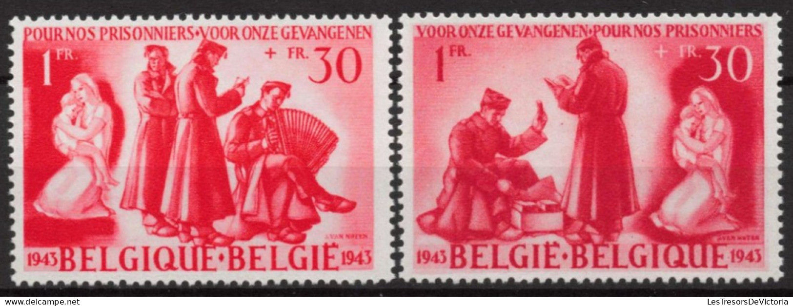 Belgique 1943 - COB 623/24 MNH ** - Au Profit De Prisonniers De Guerre - Cote 10 - Ungebraucht