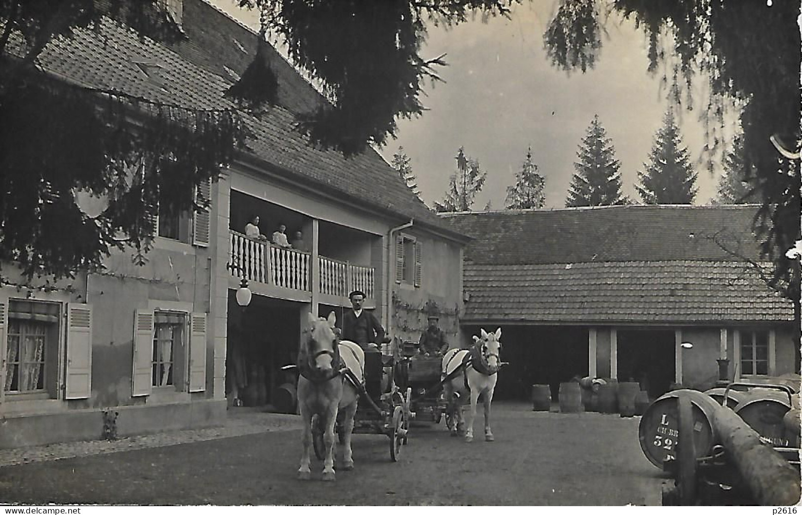 CARTE- PHOTO -  VALDORE - 1912 -  ATTELAGE - Valdoie