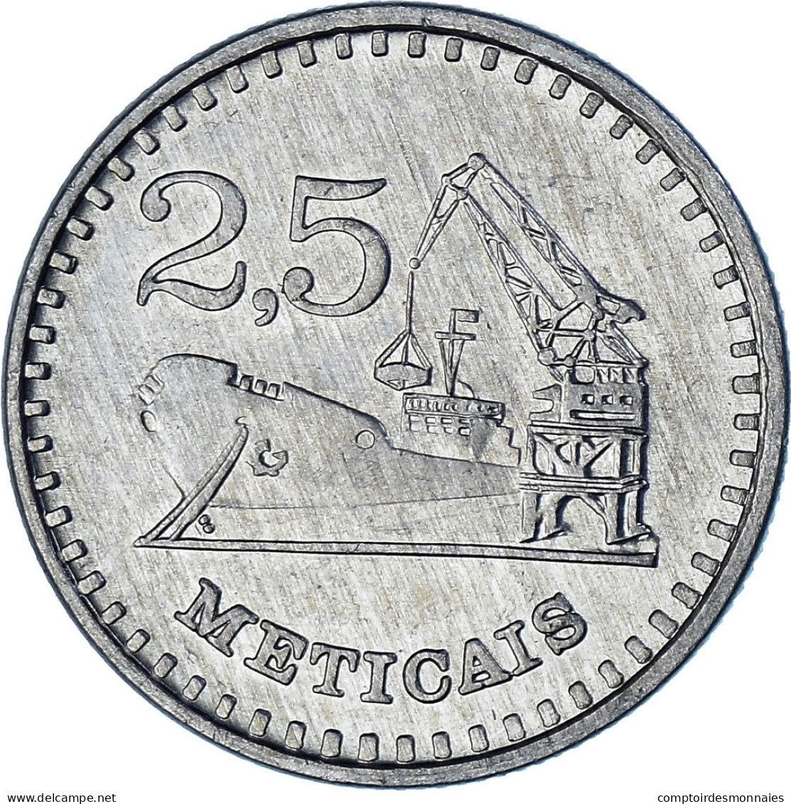 Monnaie, Mozambique, 2,5 Meticais, 1980, FDC, Aluminium - Mosambik