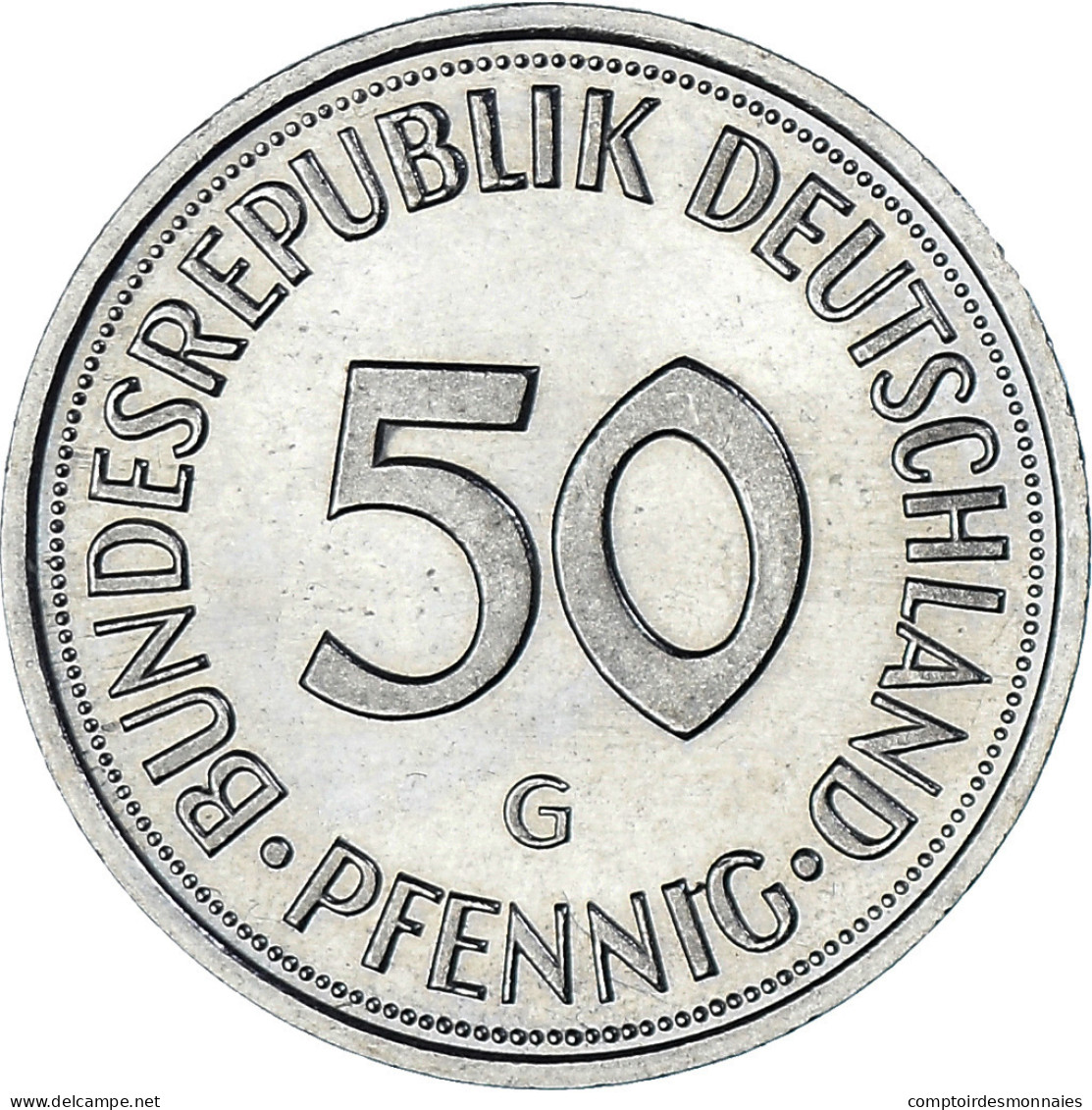 Monnaie, Allemagne, 50 Pfennig, 1997, Karlsruhe, BE, TTB+, Du Cupronickel - 50 Pfennig