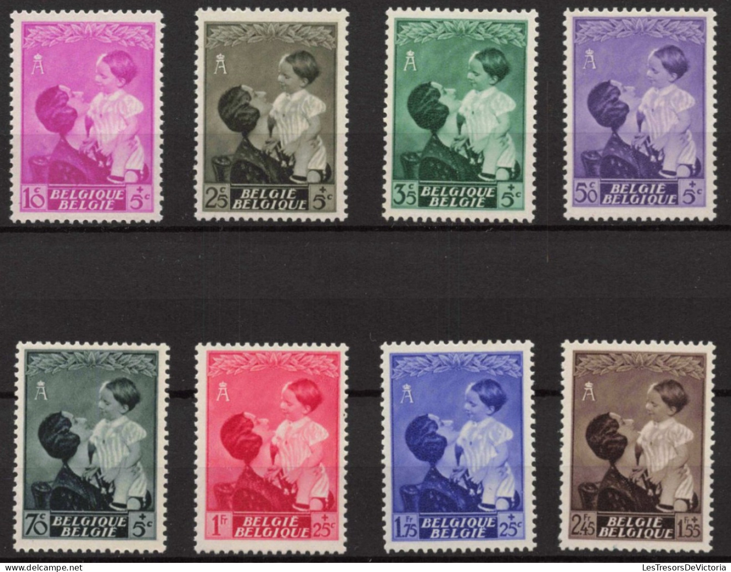 Belgique 1937 - COB 447/54 MNH ** - Souvenir De La Reine Astrid  - Cote 45 - Neufs
