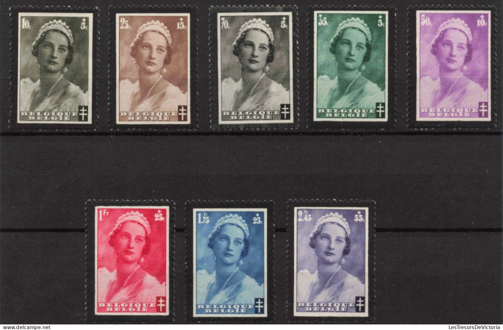 Belgique 1935 - COB 411/18 MNH ** - Deuil S.M. La Reine Astrid - Cote 25 - Ungebraucht