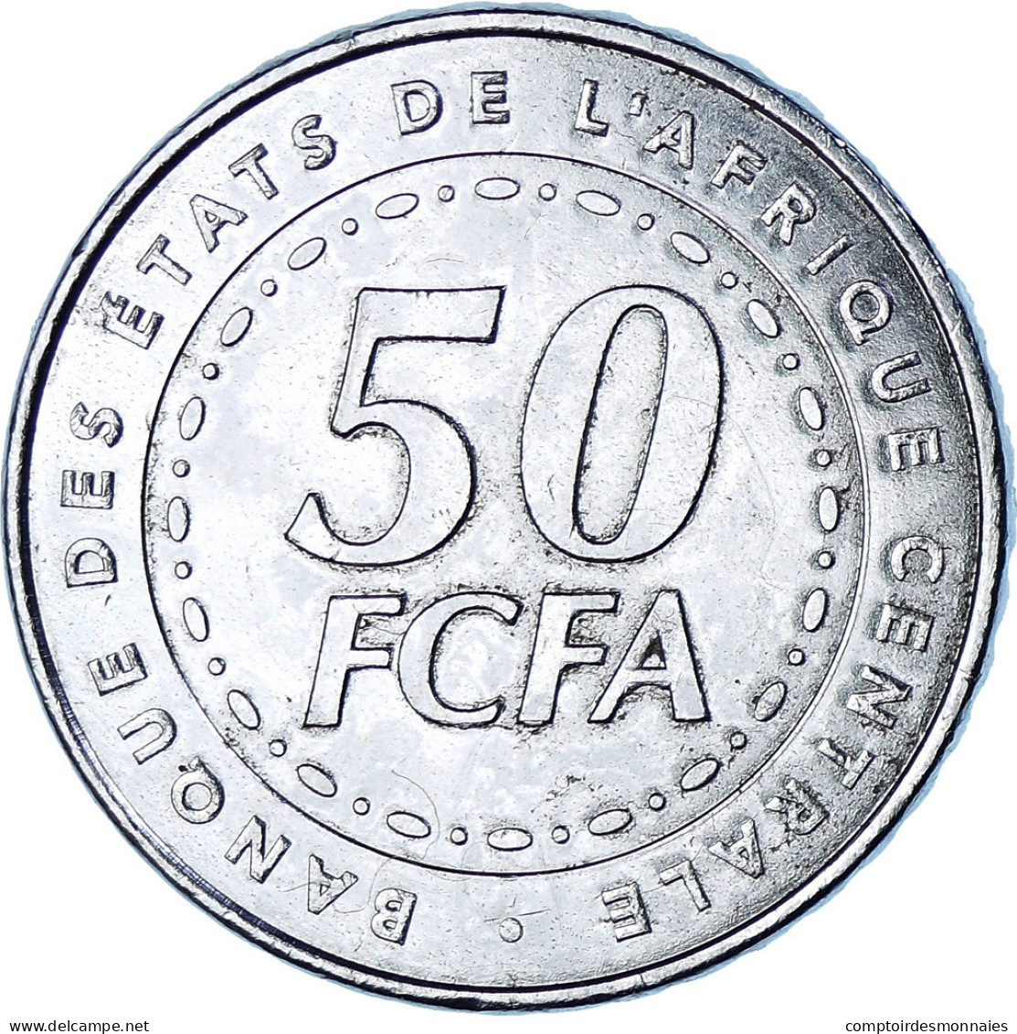 Monnaie, États De L'Afrique Centrale, 50 Francs, 2006, Paris, TTB+, Acier - Kameroen