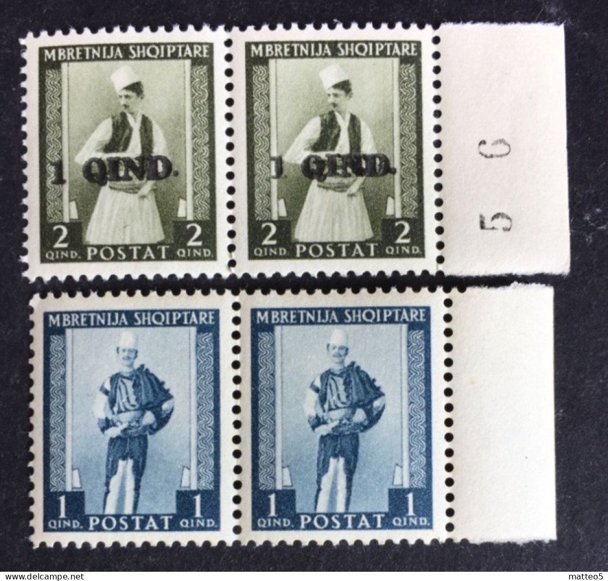 1939 /42 - Albania - Native Costumes - 2 + 2 Stamps - New - - Albania