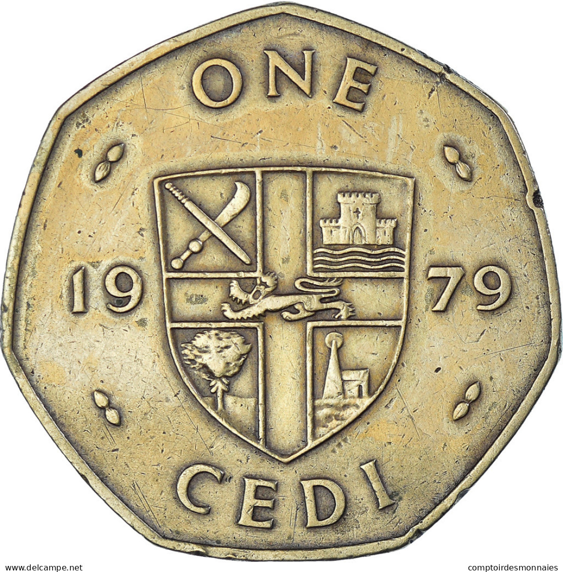Monnaie, Ghana, Cedi, 1979, TTB, Laiton, KM:19 - Ghana
