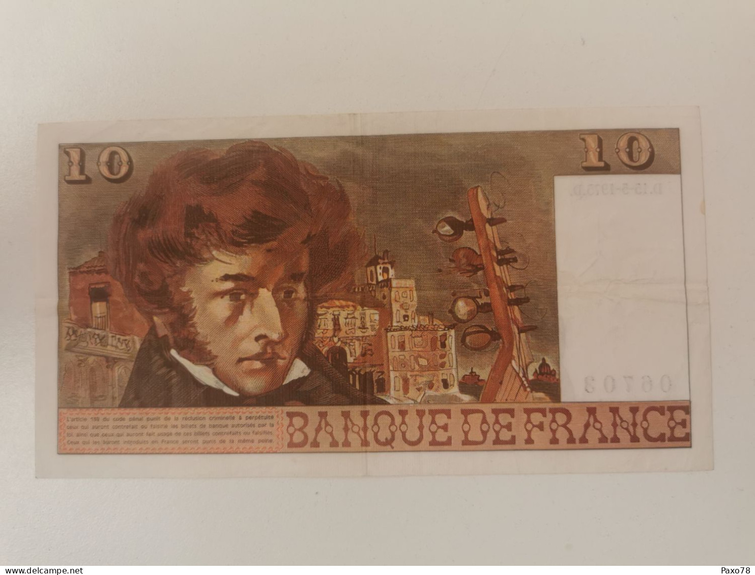 Billet France, 10 Francs Berlioz 1975 - 10 F 1972-1978 ''Berlioz''