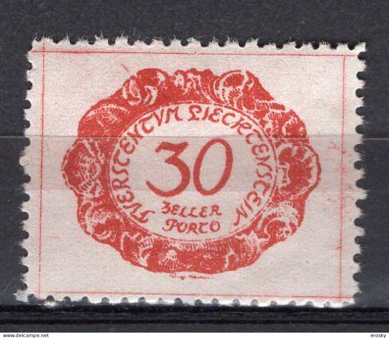 Q2593 - LIECHTENSTEIN TAXE Yv N°6 * - Postage Due