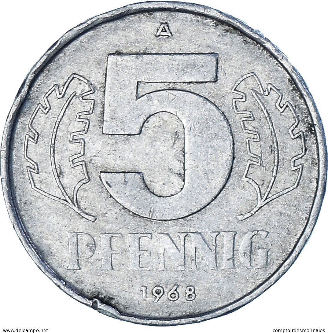 Monnaie, République Démocratique Allemande, 5 Pfennig, 1968, Berlin, TB+ - 5 Pfennig