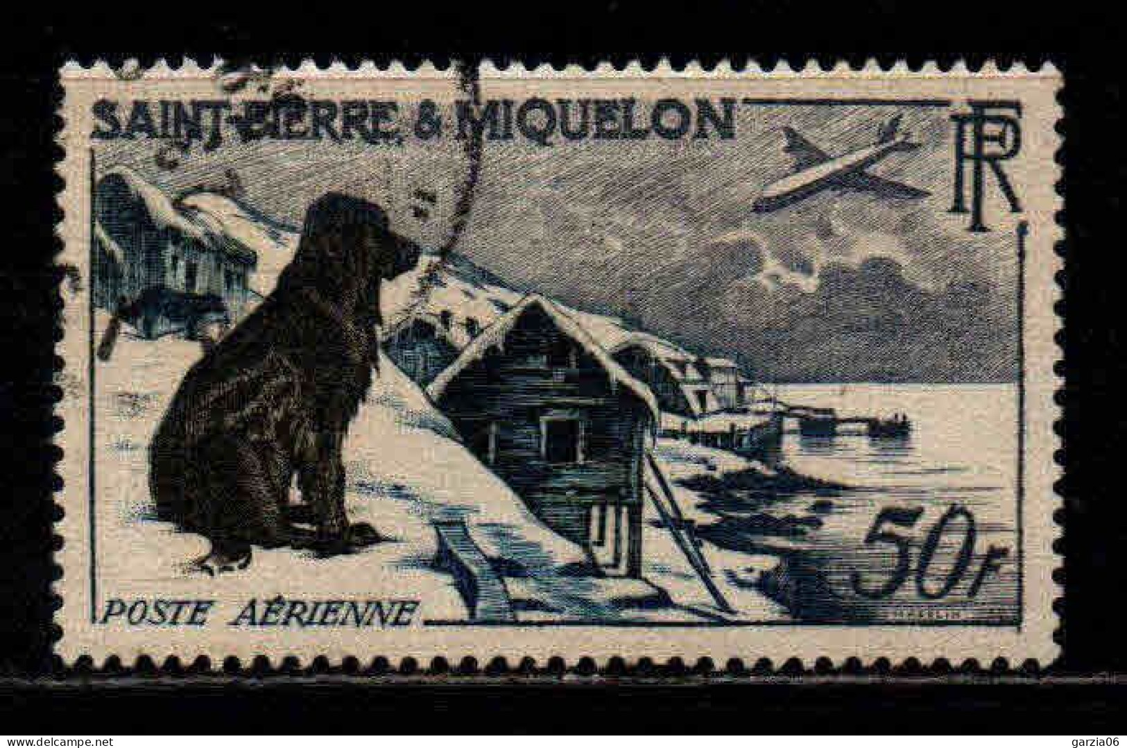 St Pierre Et Miquelon - 1957 - Chien Et Paysage   - PA 24   - Oblit - Used - Oblitérés