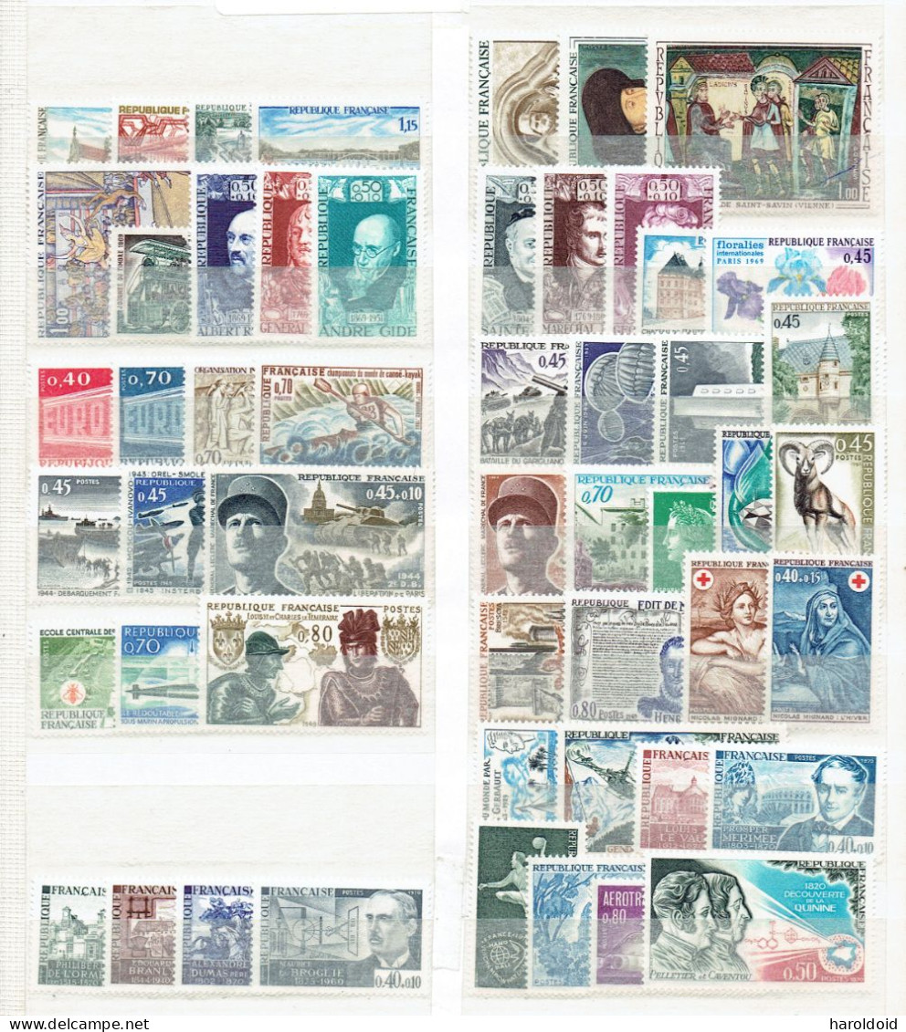 LOT FRANCE XX - ANNEES 1969/1971 COMPLETES - N°1582/1701 - 1960-1969