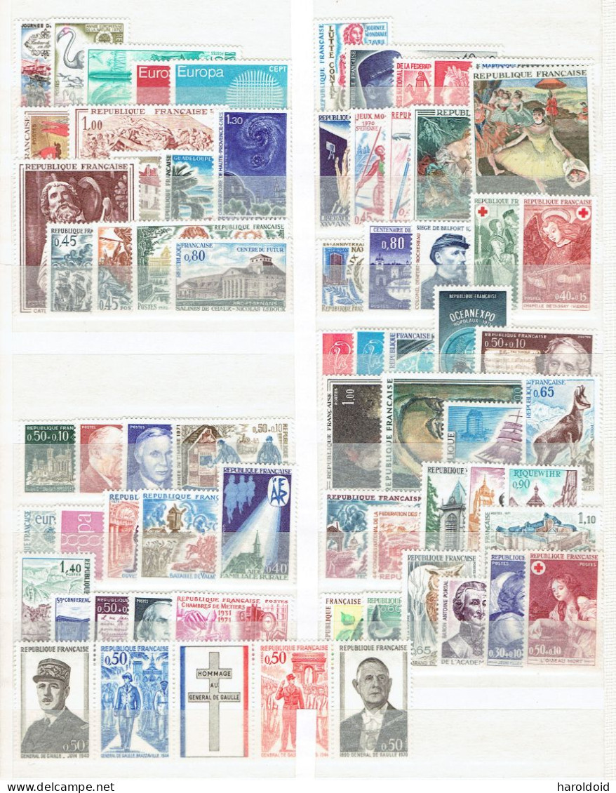 LOT FRANCE XX - ANNEES 1969/1971 COMPLETES - N°1582/1701 - 1960-1969