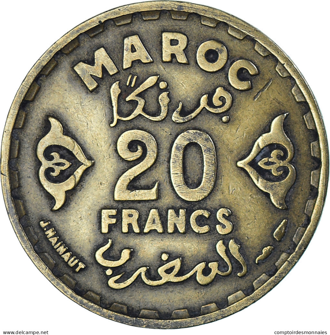 Monnaie, Maroc, Mohammed V, 20 Francs, AH 1371/1952, Paris, TTB - Maroc