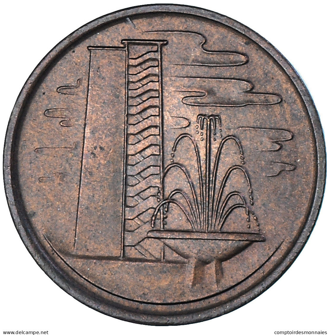 Monnaie, Singapour, Cent, 1973, Singapore Mint, TTB, Copper Clad Steel, KM:1a - Singapour