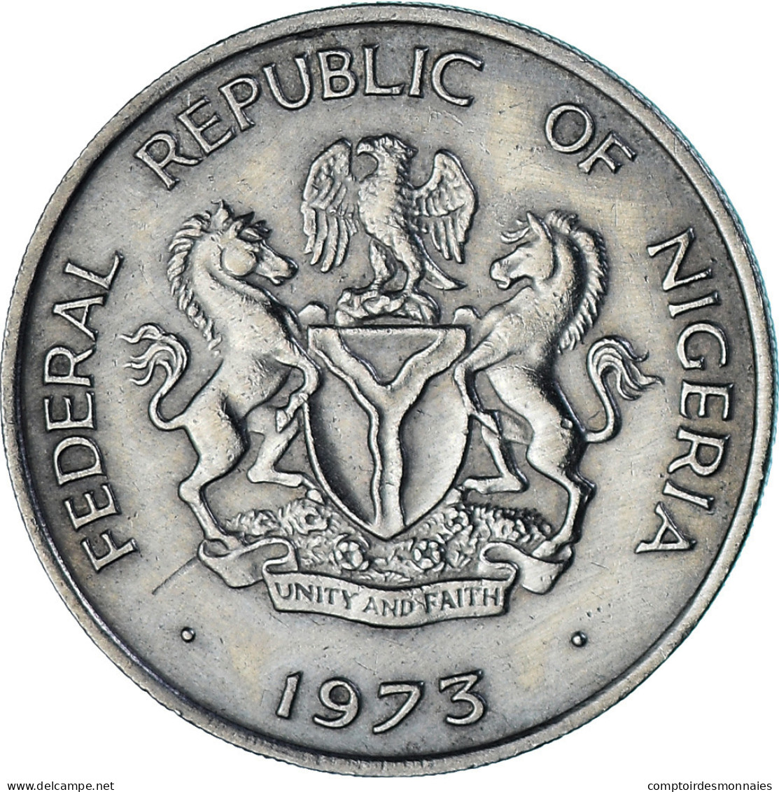 Monnaie, Nigéria, Elizabeth II, 10 Kobo, 1973, SUP, Cupro-nickel, KM:10.1 - Nigeria
