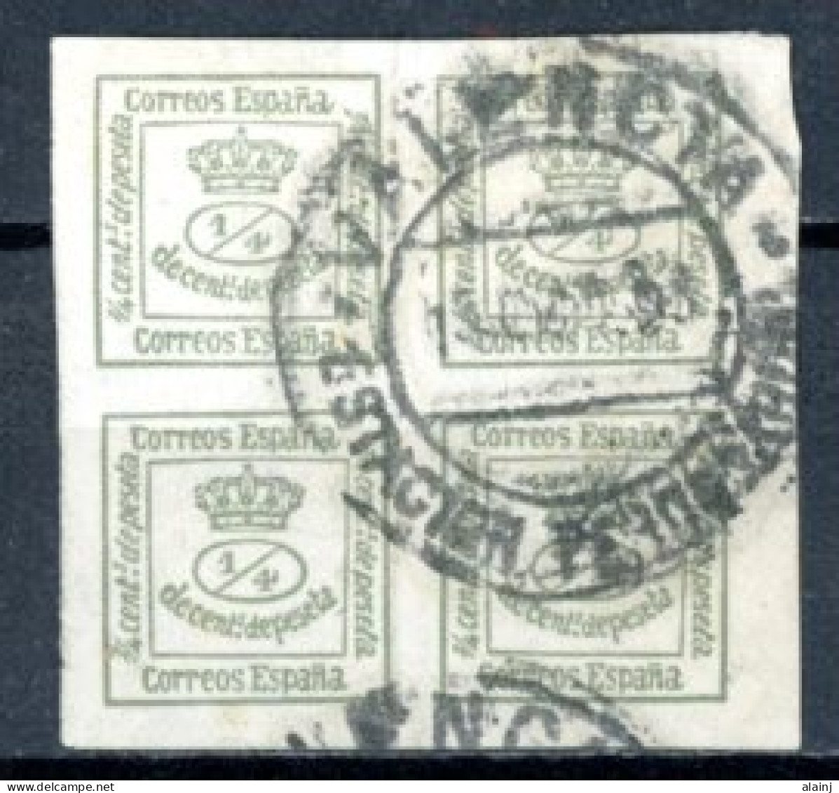 Espagne  Régence 1873     Y&T   140   Mi   124   Obl    ---    Superbe  --  Belle Oblitération  --   TB - Used Stamps