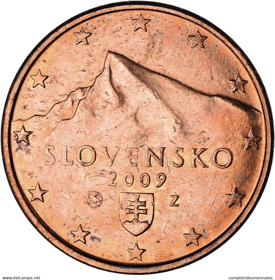 Slovaquie, 5 Euro Cent, 2009, SUP, Cuivre Plaqué Acier, KM:New - Slovakia