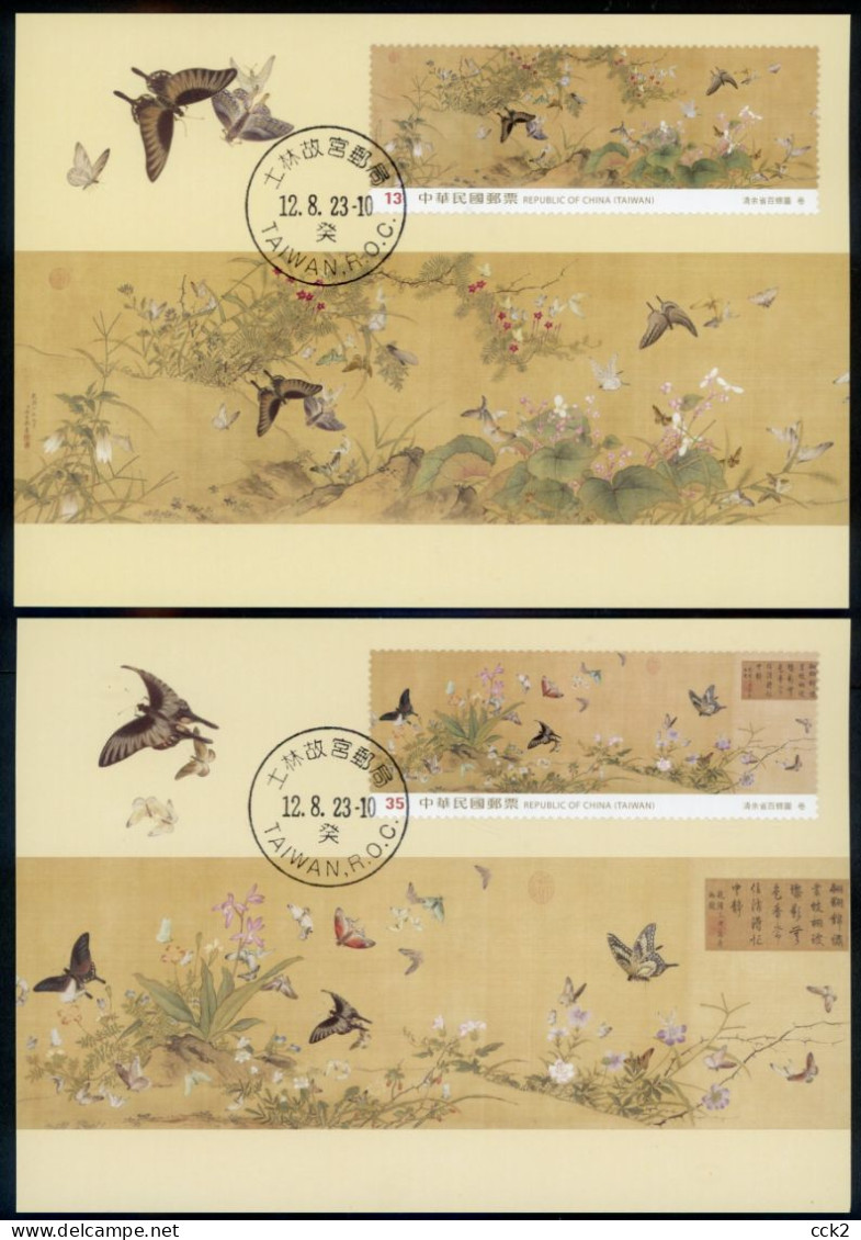 2023 Taiwan - R.O.CHINA -Maxi-card -Myriad Butterflies (2/pcs.) - Cartoline Maximum