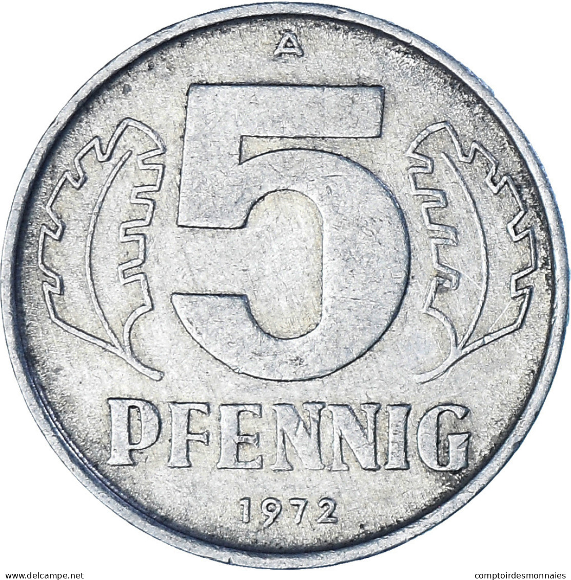 Monnaie, République Démocratique Allemande, 5 Pfennig, 1972, Berlin, TTB - 50 Pfennig