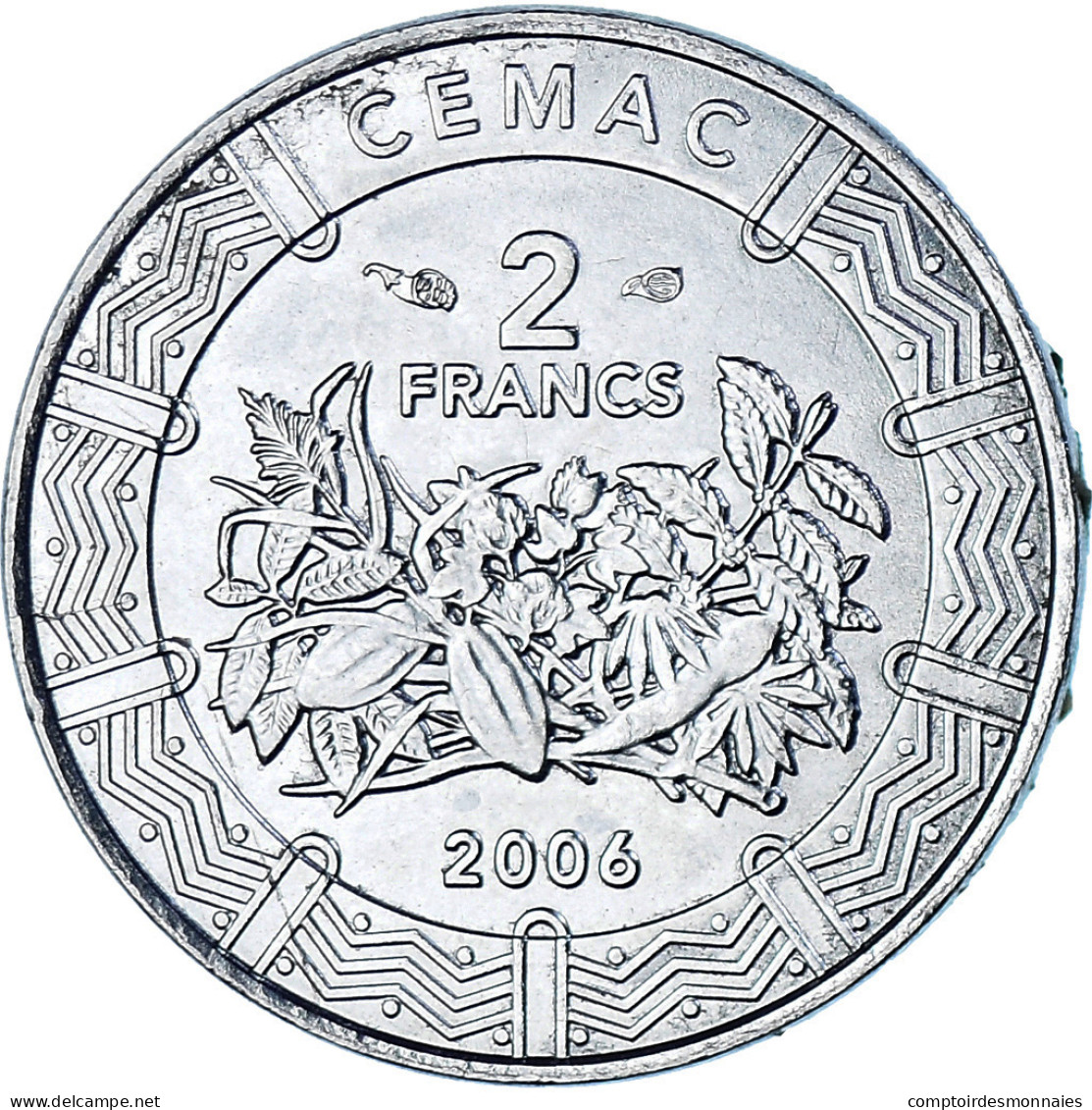 Monnaie, États De L'Afrique Centrale, 2 Francs, 2006, Paris, SPL, Acier - República Centroafricana