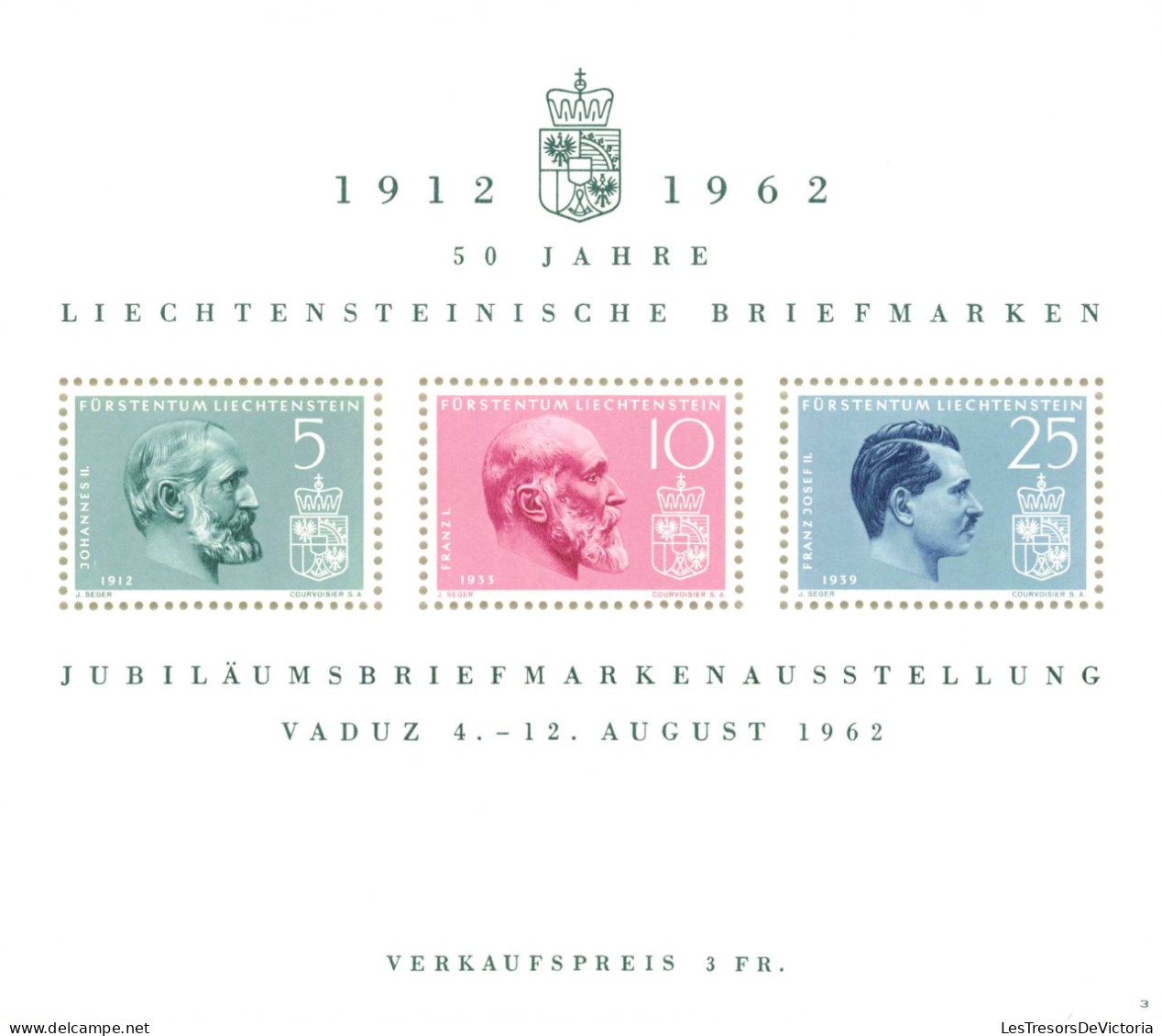 Liechtenstein 1912 - 1962 - 50 Jahre  - Bloc MNH ** - Kamps Fer Malaria - Bloques & Hojas