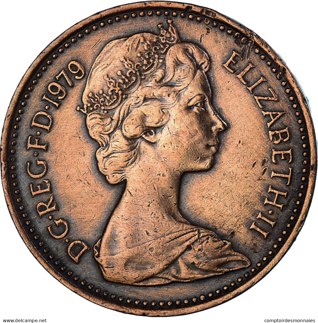 Monnaie, Grande-Bretagne, Elizabeth II, New Penny, 1979, TTB, Bronze, KM:915 - 1 Penny & 1 New Penny