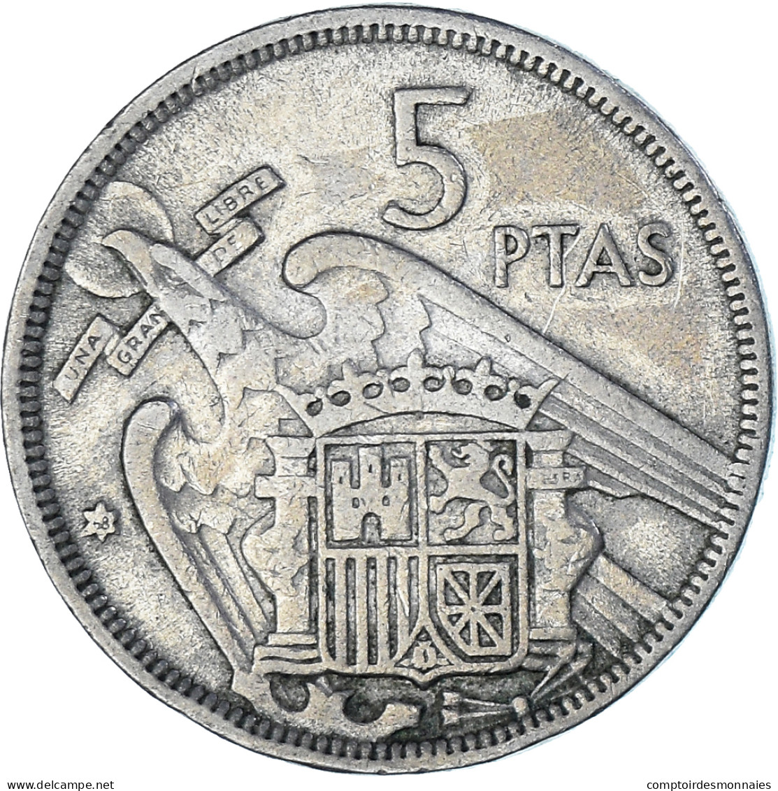 Monnaie, Espagne, Caudillo And Regent, 5 Pesetas, 1968, TB+, Cupro-nickel - 5 Pesetas