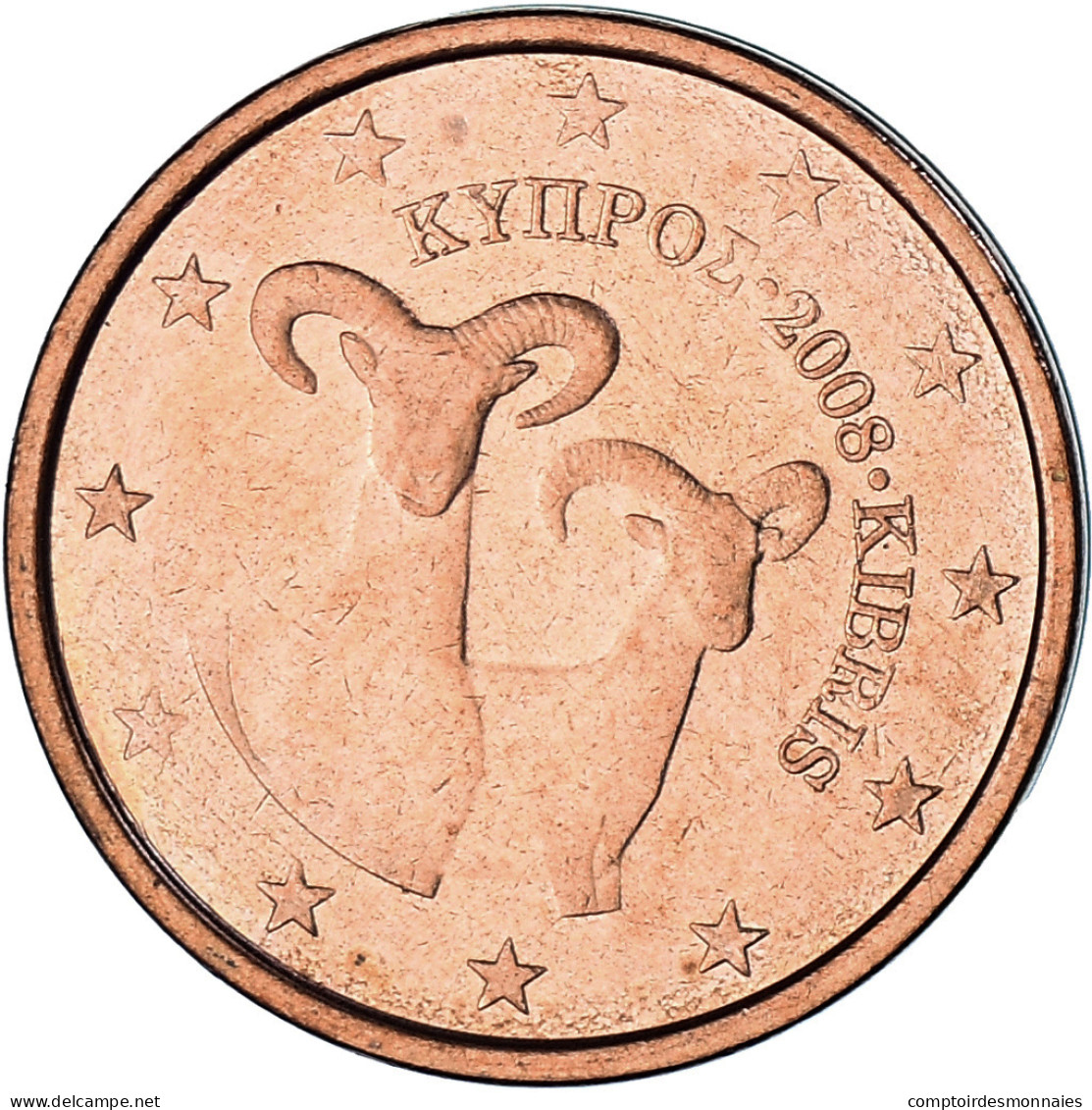 Chypre, 2 Euro Cent, 2008, TTB, Cuivre Plaqué Acier, KM:79 - Cyprus