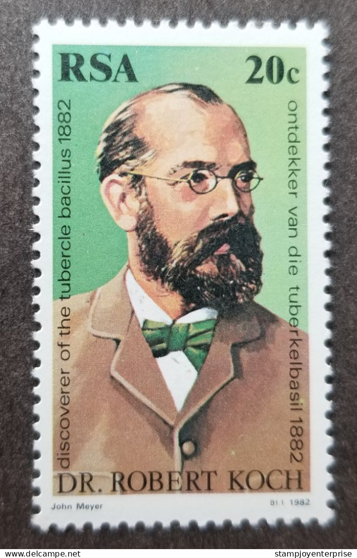 South Africa Robert Koch 1982 Nobel Tubercle Bacillus Medical Science (stamp) MNH - Ongebruikt