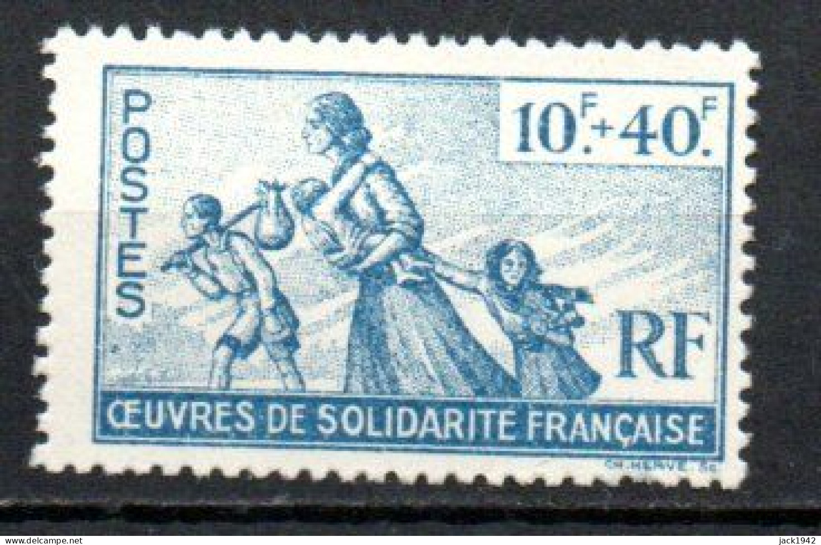 France Libre - N° 7 Pour Les Oeuvres De Solidarité - Kriegsmarken