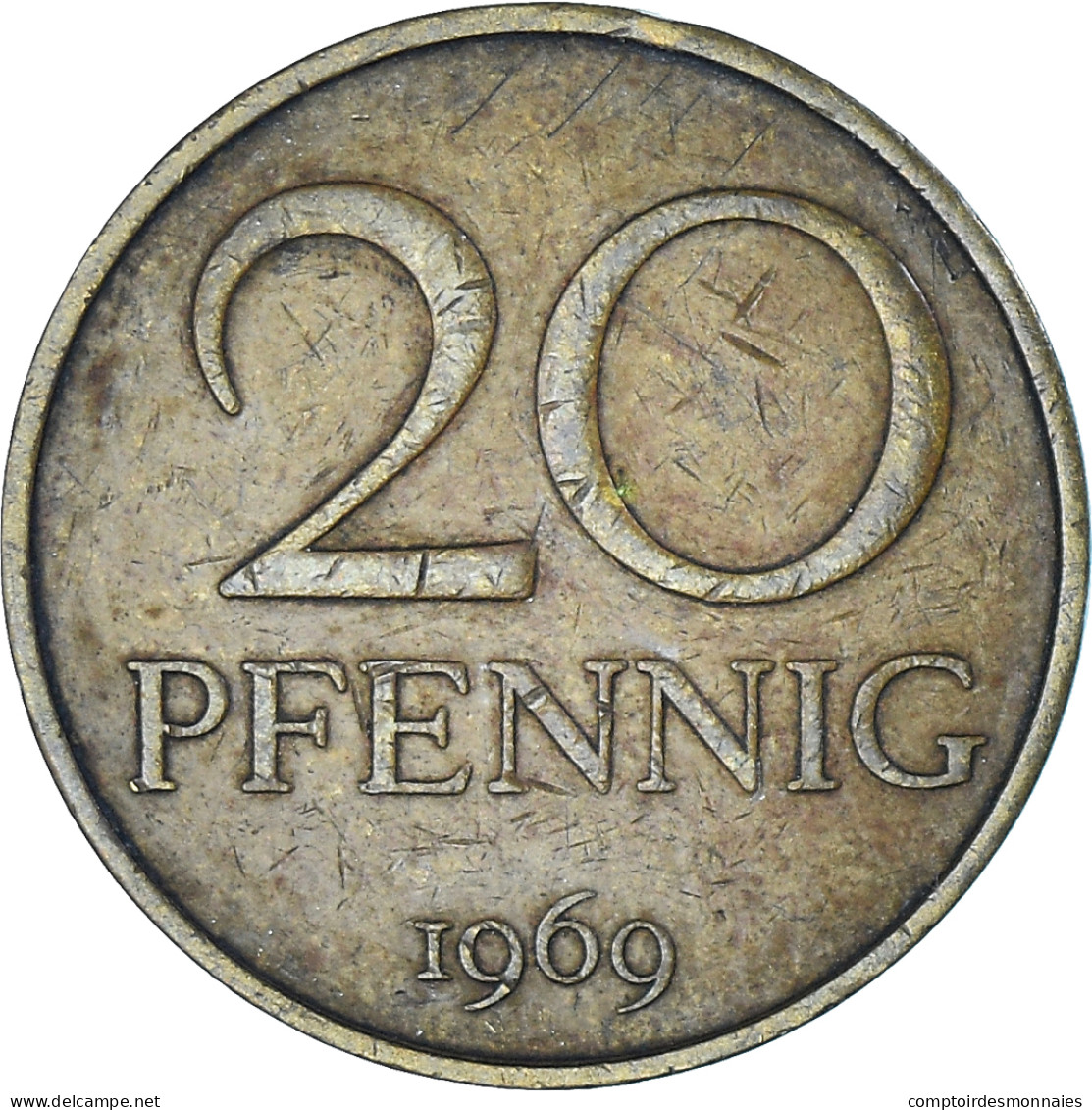 Monnaie, République Démocratique Allemande, 20 Pfennig, 1969, Berlin, TTB - 20 Pfennig