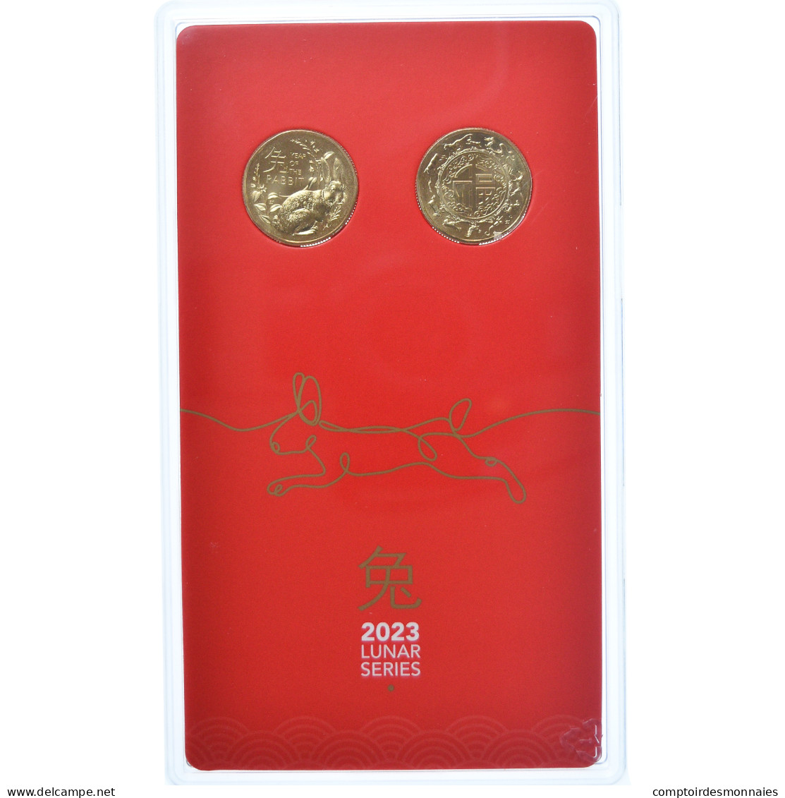 Monnaie, Australie, Coffret, 2023, Set 2 Monnaies .Year Of The Rabbit.BU, FDC - Münz- Und Jahressets
