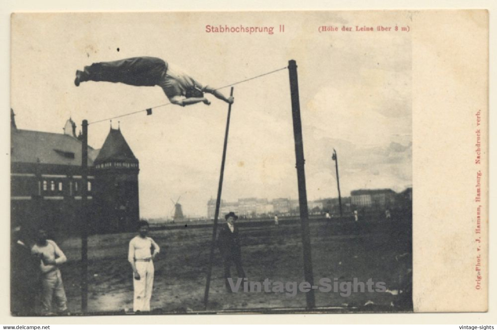 Stabhochsprung II Höhe Der Leine Über 3 Meter (Vintage PC 1910s/1920s) - Athlétisme