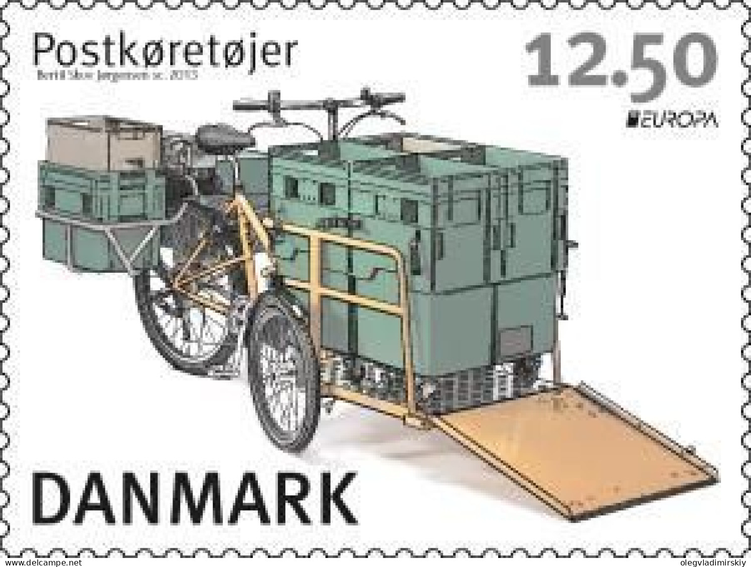 Denmark Danemark Danmark 2013 Europa CEPT Post Transport Cargo Post Bike Stamp Mint - Nuevos