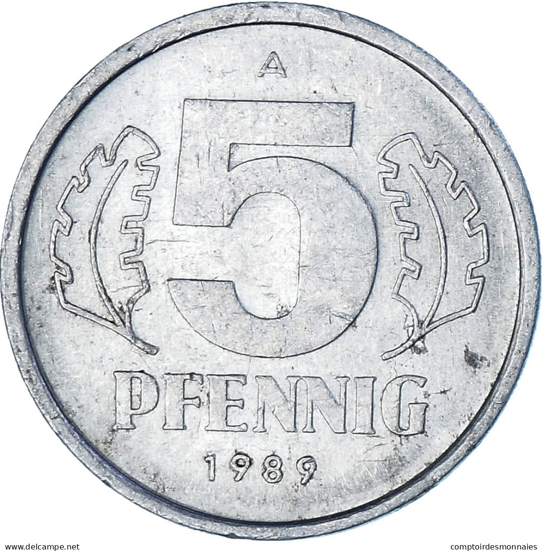 Monnaie, République Démocratique Allemande, 5 Pfennig, 1989, Berlin, TTB - 5 Pfennig