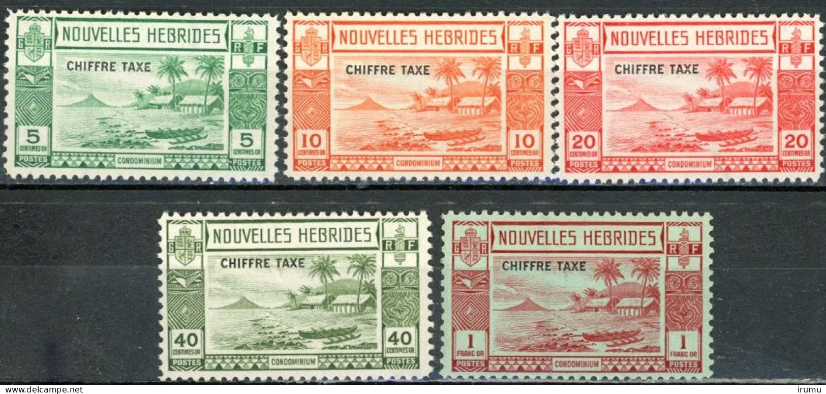 Nlles Hébrides Y&T Tx 11-15 **, Côte 227 EUR (SN961) - Unused Stamps