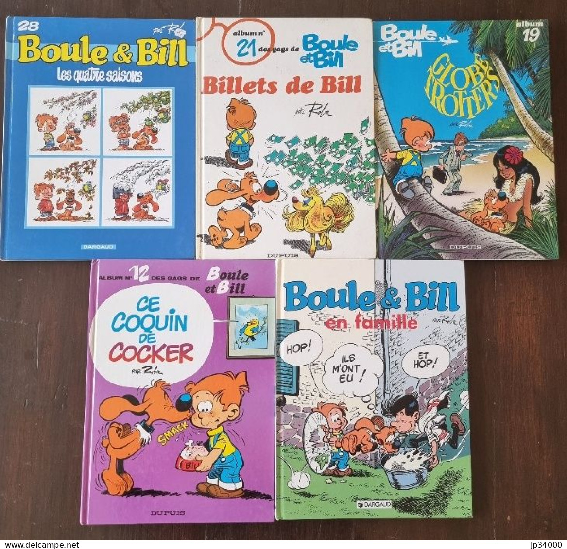 BOULE ET BILL Lot De 5 Bd Différentes Dont 4 éditions Originales (Dargaud) ROBA - Boule Et Bill