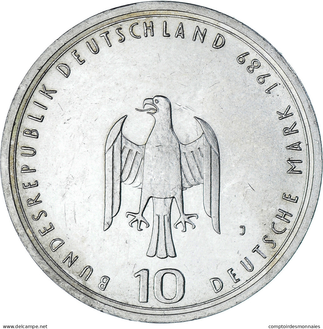 Monnaie, République Fédérale Allemande, 10 Mark, 1989, Hamburg, Germany, TTB - Conmemorativas