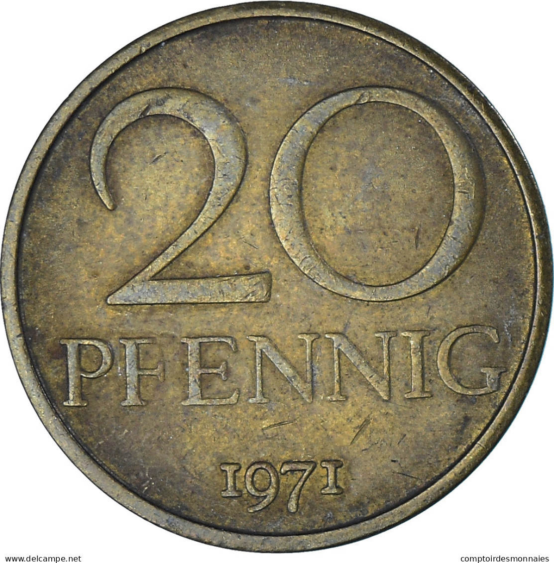 Monnaie, République Démocratique Allemande, 20 Pfennig, 1971, Berlin, TTB - 20 Pfennig