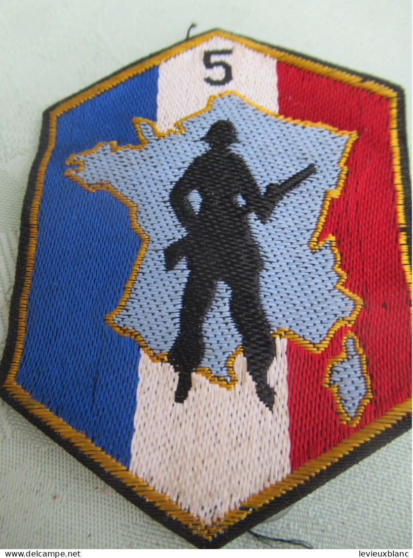 Militaria/Ecusson Tissu De Régiment/ à Déterminer/  " Avec Carte De France  5  "/  Vers 1950 - 1970    ET437 - Ecussons Tissu